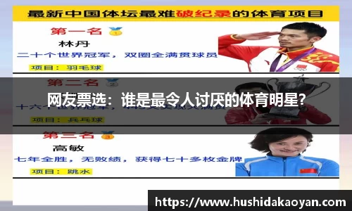 网友票选：谁是最令人讨厌的体育明星？